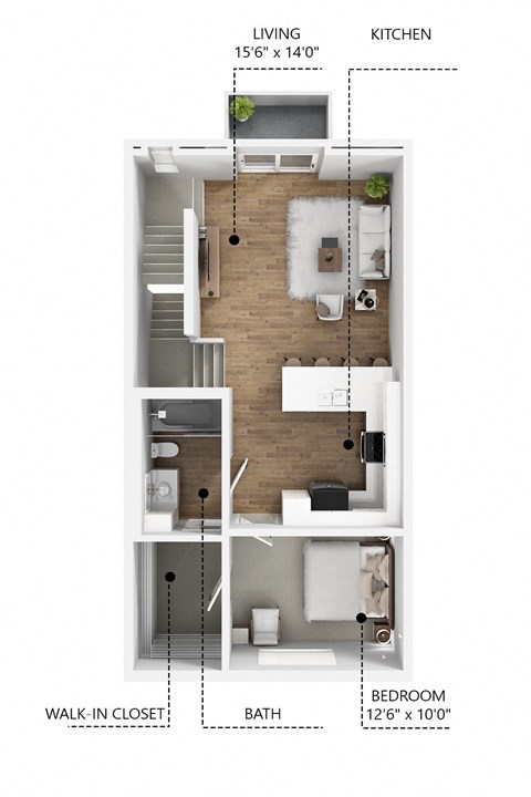 Floor plan for 3 beds, 3 baths, 1830 sqft